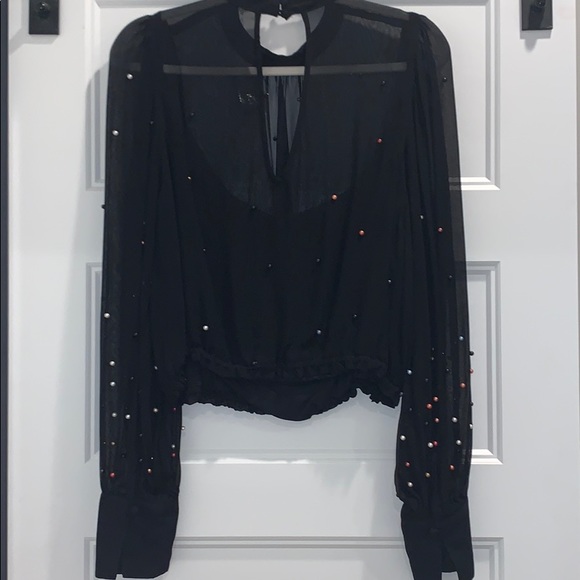 Free People Multicolor Beaded Blouse - Picture 5 of 5